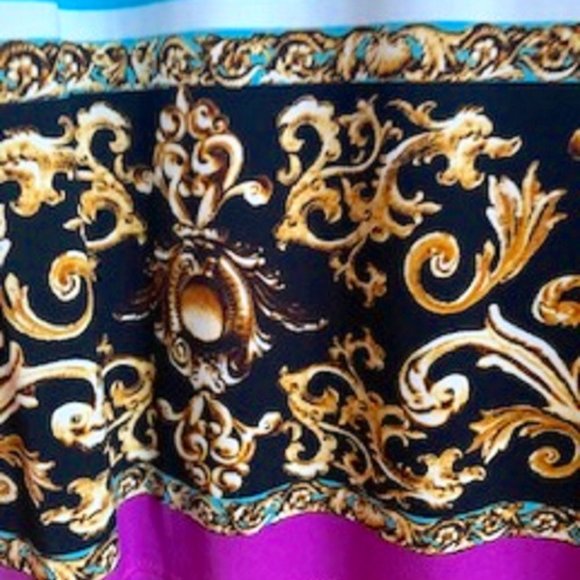 Tiana B. A-Line Striped Short Sleeve Dress Vibrant Multicolor Pullover Sz: L - Picture 5 of 7